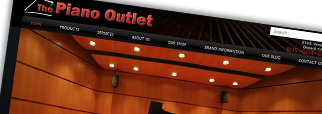 The Piano Outlet Website Design