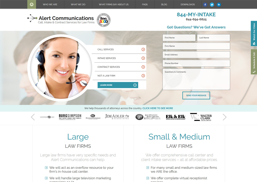 Alert Communications Website Design by Guido Media