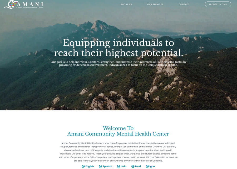 Amani Website Design by Guido Media