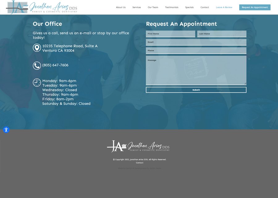Dr. Jonathan Arias Website Design by Guido Media