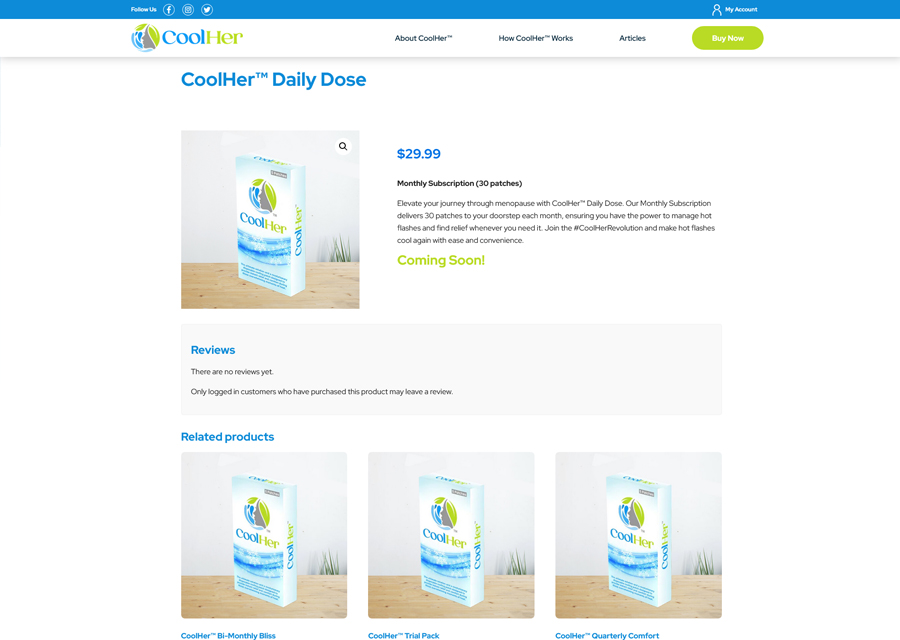 CoolHer Website Design by Guido Media