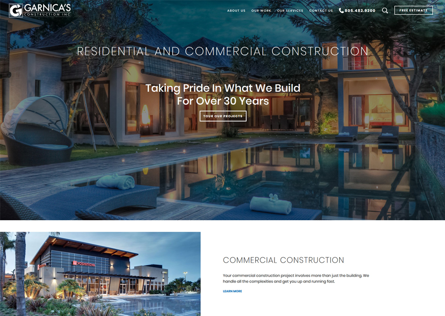 Garnica's Construction Website Design by Guido Media