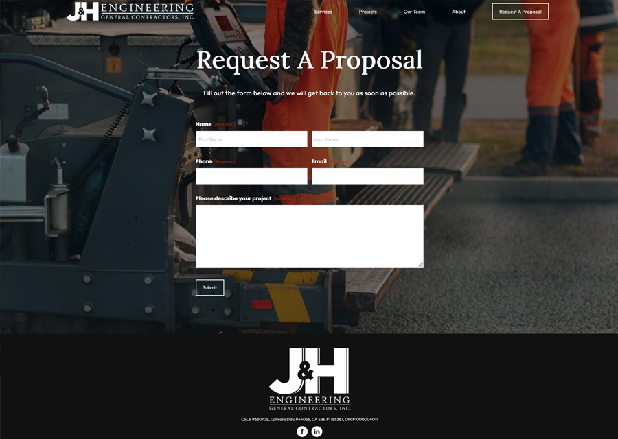 J&H Engineering Website Design by Guido Media