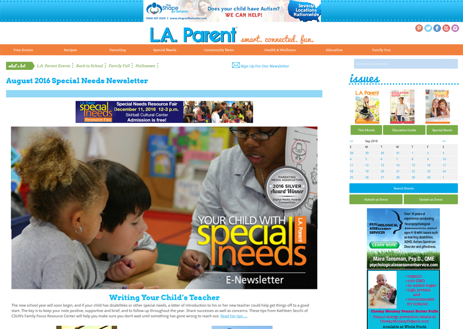 L.A. Parent Website Design by Guido Media