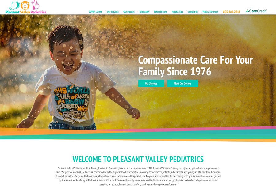 Pleasant Valley Pediatrics Website Design by Guido Media