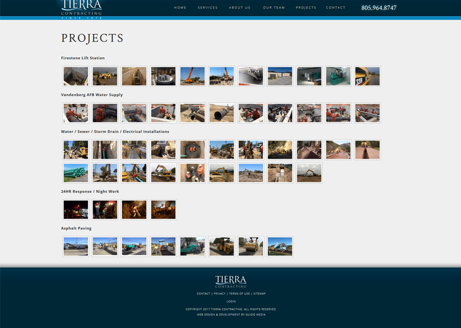 Tierra Contracting Website Design by Guido Media