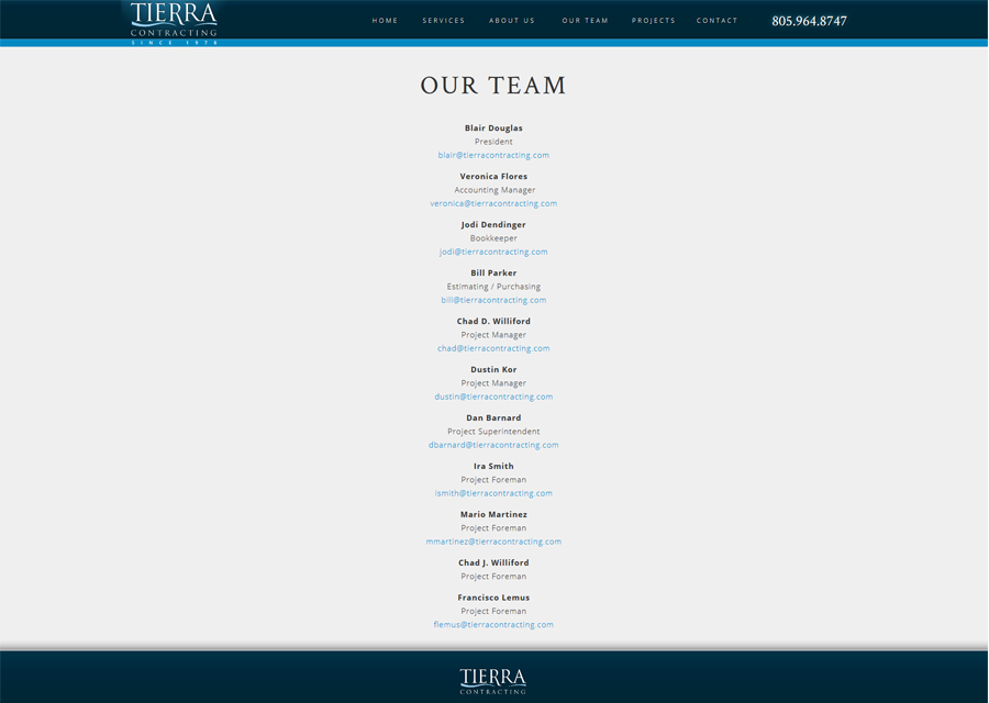 Tierra Contracting Website Design by Guido Media
