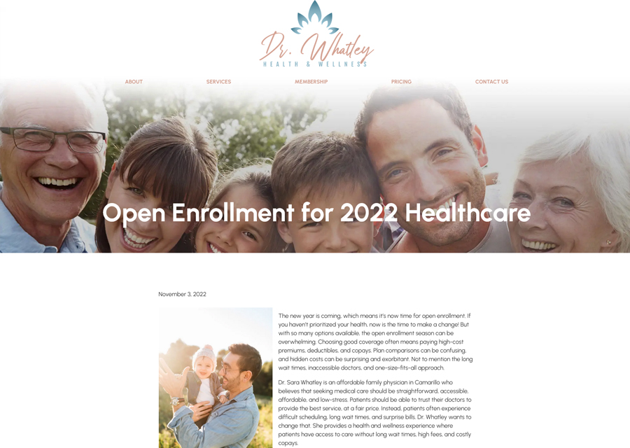 Dr. Whatley Health & Wellness Website Design by Guido Media