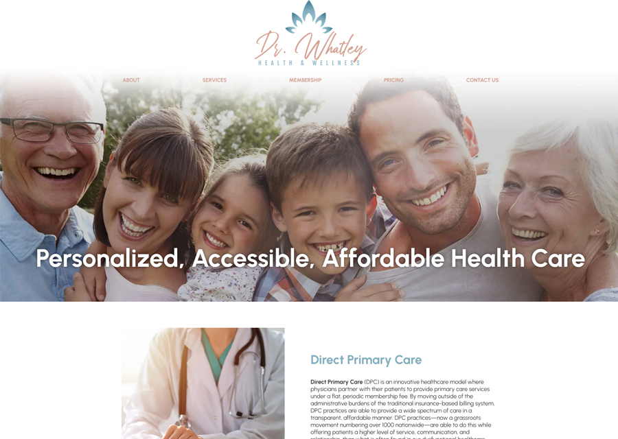 Dr. Whatley Health & Wellness Website Design by Guido Media